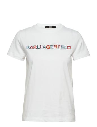 Small Multicolour Logo T-Shirt T-shirts & Tops Short-sleeved Hvit Karl Lagerfeld