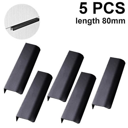 5-pack Moderna Fingergrepp Dörrhandtag för Möbel, Dolda Skåp, Kökslådor, Knoppar