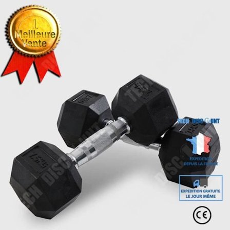 Hexagonal hantel - TD - 5 kg - Rostfritt stål - ABS-plast - Blandat