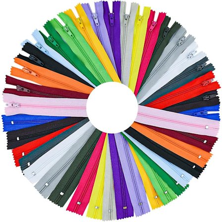 20 stk. nylon spiralglidelåser, syglidelåser for skreddersøm i 20 assorterte farger, fargerike håndverk, bulk glidelåsforsyninger, blandede farger, 