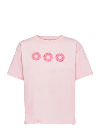 Organic T-Shirt Ss T-shirt Top Lyserød Barbara Kristoffersen By Rosemunde