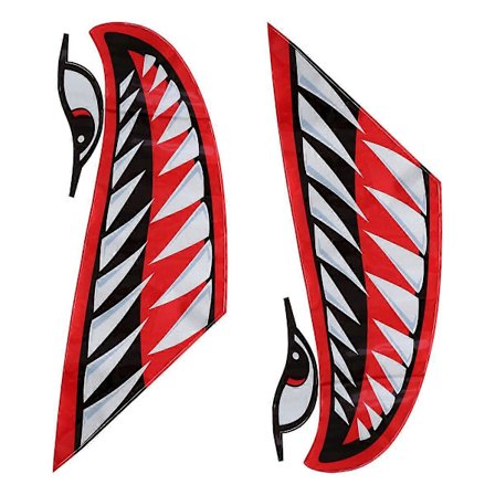 2 stk. Vandtæt Kajak Klistermærke DIY Tænder Mund Klistermærker Båd Bil Lastbil Tilbehør