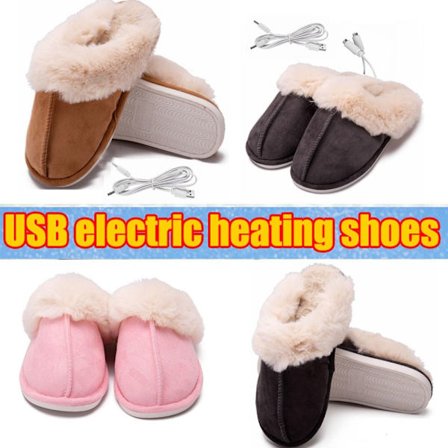 USB Elvärme Fot Varmuppvärmda Skor Toffel