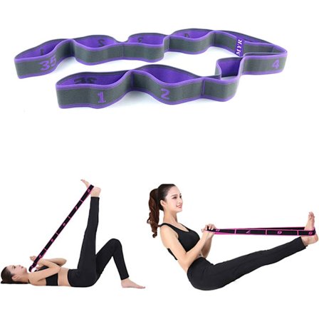 Fitness Elastisk Bælte, Yoga Elastisk Bælte, Justerbart Elastisk Bælte