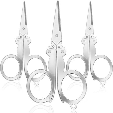 Foldbare Saks i Rustfrit Stål, Bærbare Saks, Små Foldbare