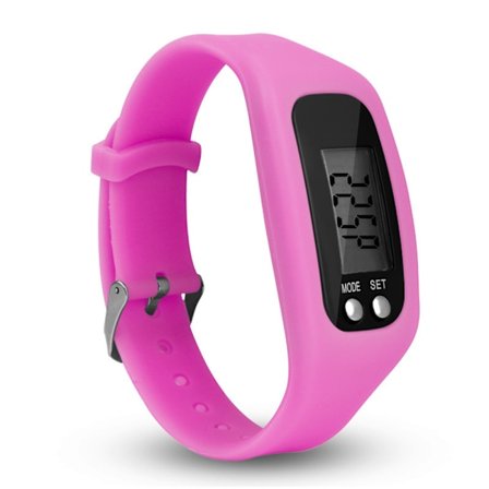 Voksne Barn Smart Skrittelling Fitness Klokke Armbånd Skritteller rosa