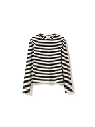 Noella Luana Top - Ivory Black Stripe T-shirts & toppar Dam Grå XL