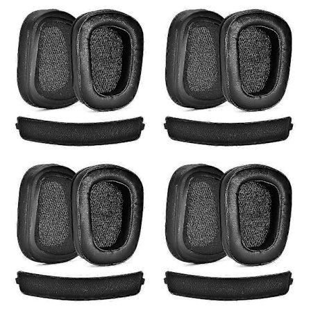 4 paria vaahtomuoviset korvatyynyt nahkaiset korvatyynyt yhteensopivat G933 G935 G633 / G 933 G 935 G 633 kuulokkeiden kanssa