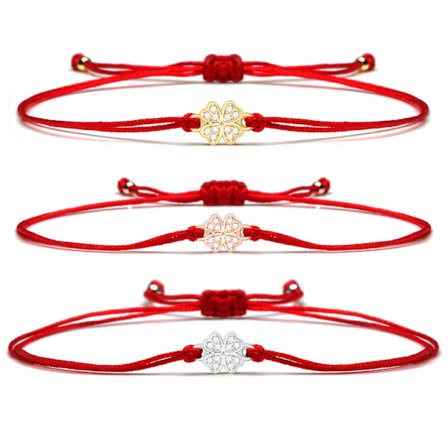 Populära accessoarer Röd snöre färgbevarande koppar zirkonplatta