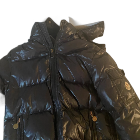 Svart/marimblå Moncler Maya med luva