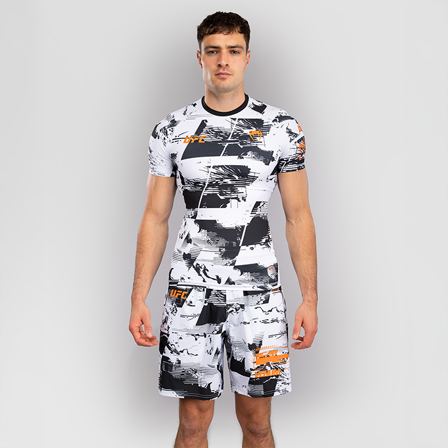 UFC Zenith by Venum Fight Week Rashguard Lyhythihainen Musta Valkoinen Oranssi