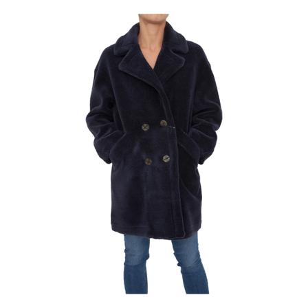 Nenette Double-Breasted Coats Blå, Dame Uldfrakker