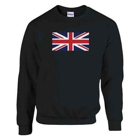 Sweatshirt - PIXELFORMA - Flag of the United Kingdom - Langærmede - Sort - Behagelig og holdbar