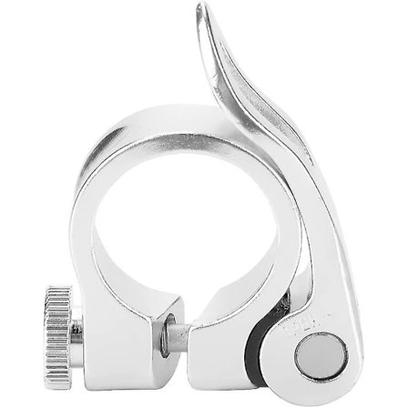 Sykkelsetepinne-klemme, Aluminiumslegering Sykkel Hurtigutløsning Setepinne-klemme For 25,4 mm Seteposter Sølvfarge 1 stk