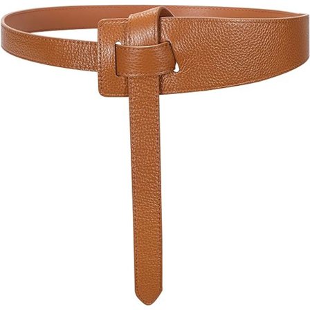 1 stk Ægte Læderbælte Knude Fuld Narvet Læderbælte til Kjole