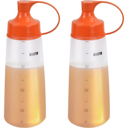 2 st klämflaskor - 414 ml flaskor för såser - ketchupflaskor - såsflaskor - klämflaska - plastklämflaska - kläm