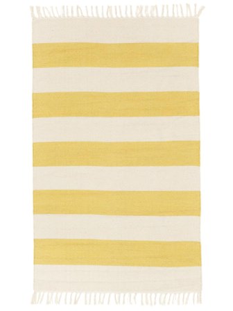 Striped Small Cotton Stripe Rug - Yellow 100X160 Cotton