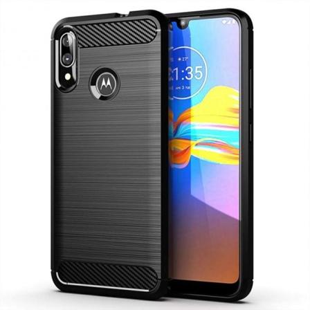Motorola Moto E6 Plus iskunkest v SlimCarbon kotelo Black