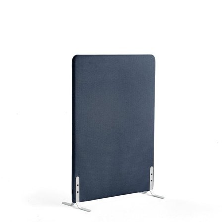 Skærmvæg ZONE, 1360x1000x46 mm, stof Hush, hvide ben, marineblue