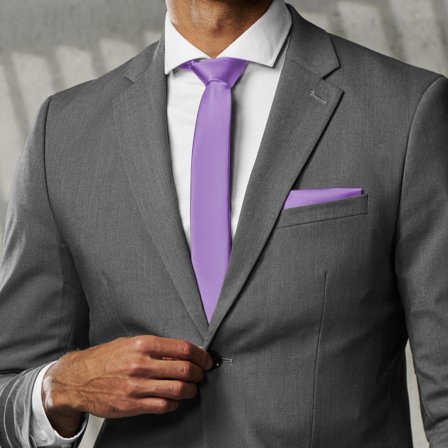 Light Purple 6cm Basic Tie for Men - Skinny ties