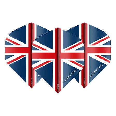 Red Dragon Darts Flights Standard Union Jack Hardcore 100 Micron Extra Thick 5 Sets 15 Pcs UK Flag