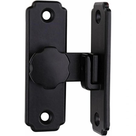 Låsesperre for fjøsdør til soverom - Svart - Holdbar - 90 til 180 grader - Rustfritt stål (1 (90 graders kort type)
