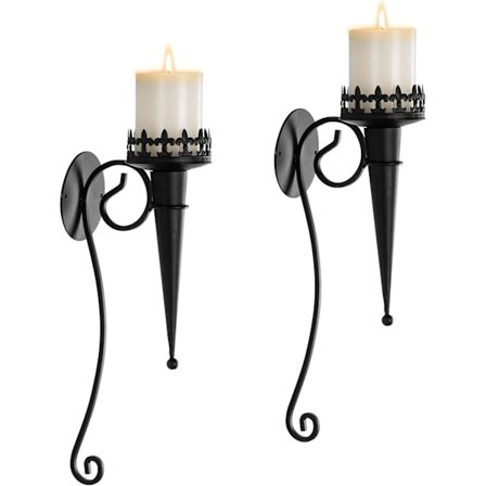 2 stk Candelabra for Tea Light, Veggmontert Candelabra, Hengende Can