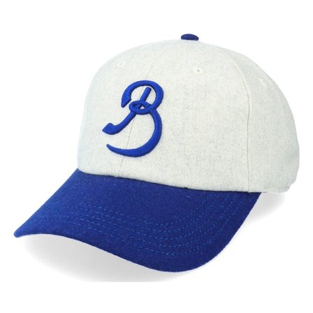 American Needle - Grå unconstructed Caps - Brooklyn Tip-Tops Archive Legend Ivory/Royal Dad Cap @ Hatstore