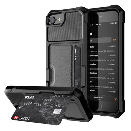 iPhone 6/6S/7/8/SE 2020/2022 Shockproof Hybrid Skal Med Kortfack