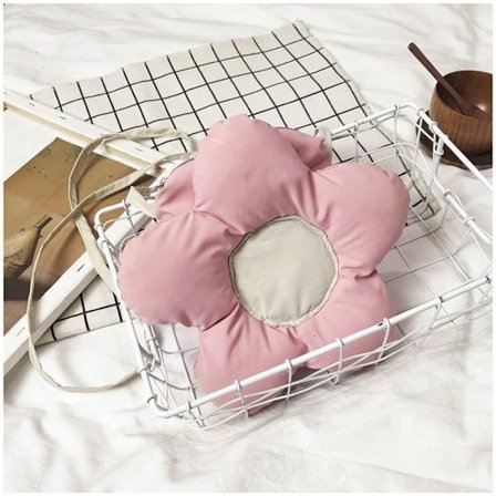 Söt blomma Axelväska Ungdomsmode Flower Shape Handväskor