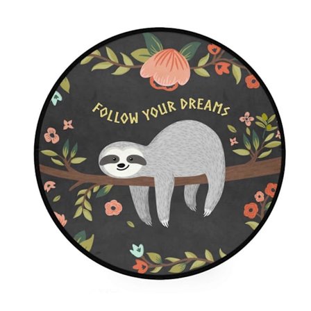 Pyöreä matto - Liukumattomat matot lattiamatto olohuoneeseen