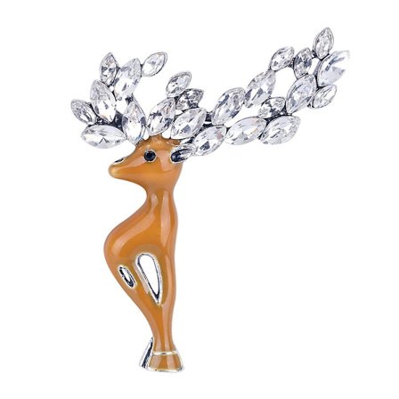 Utsökt älg dekorerad vackra broscher Legering Lapel kvinnor för bröllop julårspresent