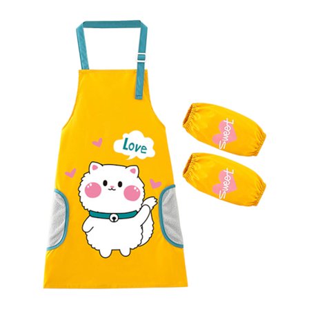 Lasten vedenpitävä taide-esiliina, likaa hylkivä askartelu- ja maalausesiliina 2–4-vuotiaille