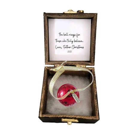 Magisk Juleklokke Vintage Jernklokke Dekor Jule Souvenir Klokke i Treboks for Tre Hjemmefester Dekor