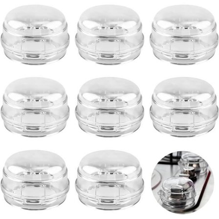 Gasskomfyrknotter for hjemmesikkerhet, 8 stk. Svart ovnsbeskyttelse Baby Kjøkkenknottdeksel