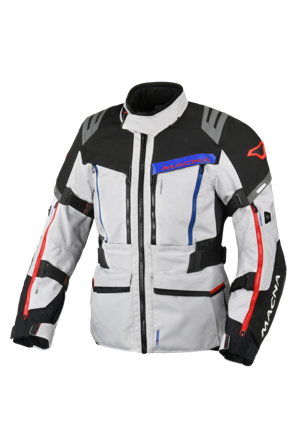 Giacca Moto Macna Chieftane Bianco/Rosso S