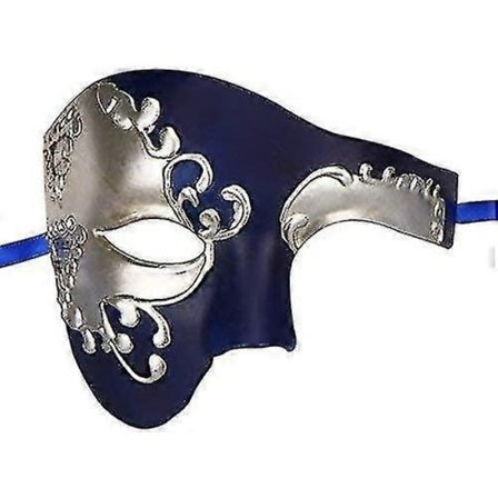 Vintage Design Halvmask för Män Phantom Of The Opera Venetiansk Karneval Maskeradmask-WELLNGS