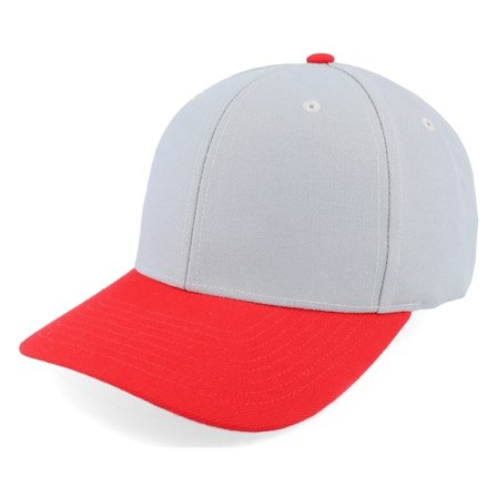 Richardson - Grigio adjustable Cappellino - 514 Combination Grey/Red Adjustable @ Hatstore