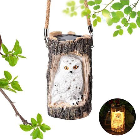 Ugleformet hagedekorasjon, solcelledrevne hengende hagelamper fo,ZQKLA