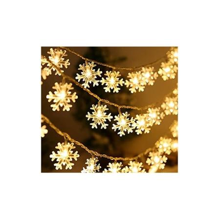 Valosarja, Lumikidevalosarja, 6M 40 LED Sisä- ja Ulkojouluvalot, Kotijuhlien Koristeluun, Jouluvalosarja, Joulukuusi