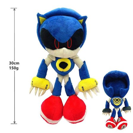 Bedårende Sonic Plysdukke Blød Fyldt Legetøj Børn Kramme Pude Gave [GGL] Metal Sonic