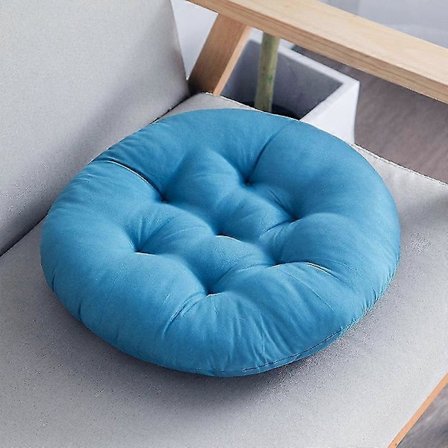 2 stk Runde Udendørs Puder, Udendørs Stol Puder Runde Sæde Puder Stol Sæde Pude Gulv Pude, 40*40cm, Gurkemeje [DB]