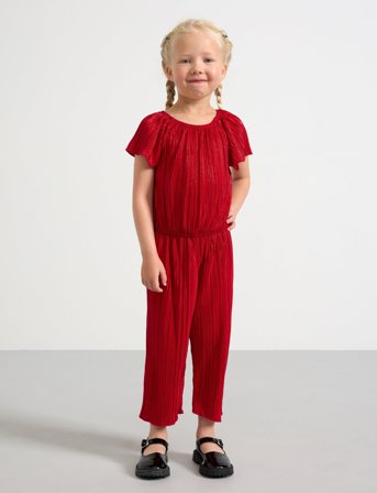 Lindex Jumpsuit S S Plisse Foil Sprin - Red - 104