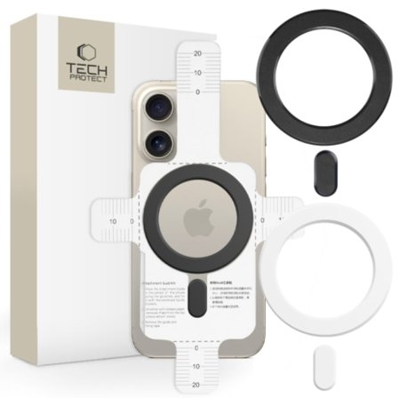 Tech-Protect MagSafe Universell Magnetisk Ring [2in1] - Svart och Vit
