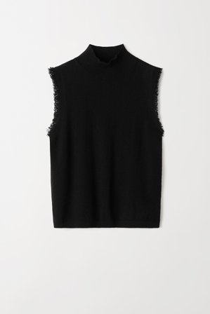 Soft Goat - Frayed Singlet - S - Black