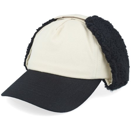 Equip - Beige - earflap - Cap - Blank Golfer Cotton Beige/Black Unconstructed Earflap - Hatstore