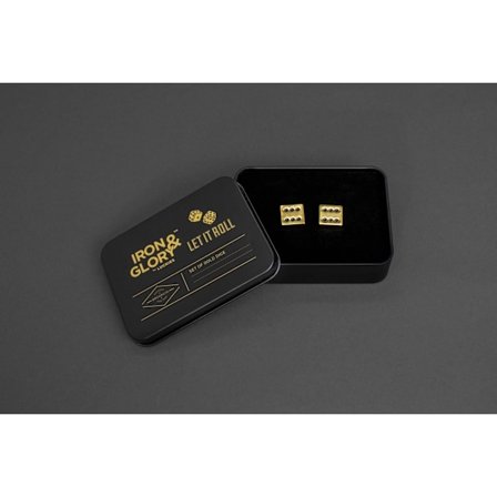 Iron & Glory Let it Roll Sets of Dice Silver