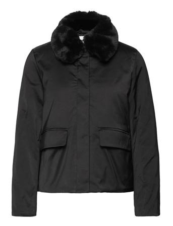 Lux Satin Padded Jacket Foret Jakke Sort Calvin Klein