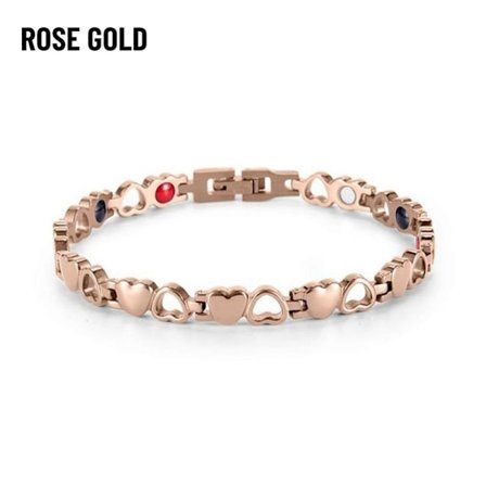 2ST Magnetarmband Titanstål ROSE GULD rose gold