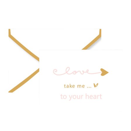 20 stk. Takkekort Bronsefoliert for Ønsker Velsignelseskort med Konvolutt Valentinsdag Farsdag Gratulasjonskort